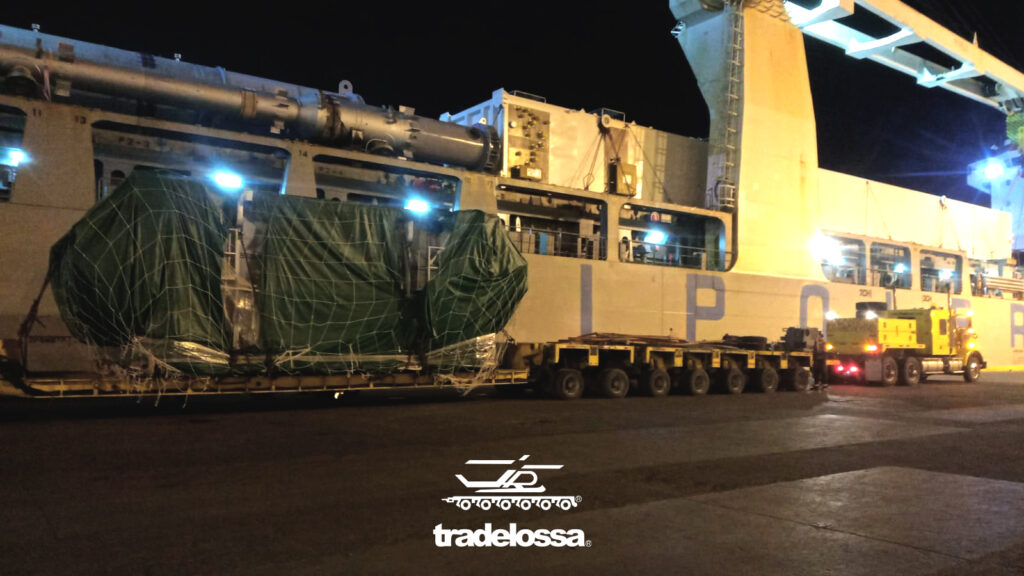hauling of a 230 ton press for Baja California